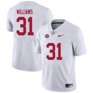 NCAA Men's Alabama Crimson Tide #31 Shatarius Williams Stitched College 2020 Nike Authentic White Football Jersey VS17V30GZ